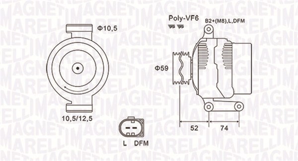 Alternator/Dynamo Magneti Marelli 063731928010