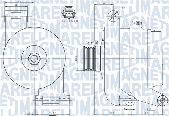 Alternator/Dynamo Magneti Marelli 063731931010