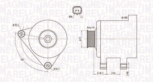 Alternator/Dynamo Magneti Marelli 063731944010