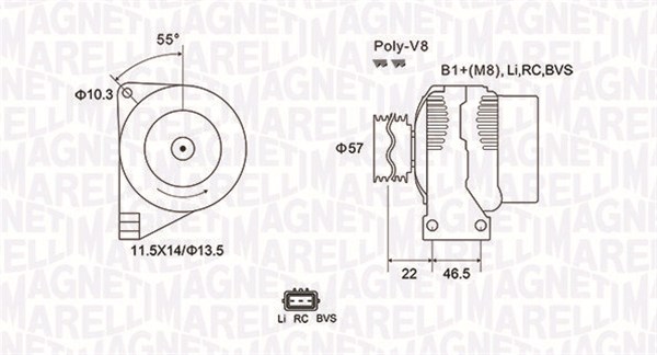 Alternator/Dynamo Magneti Marelli 063731958010