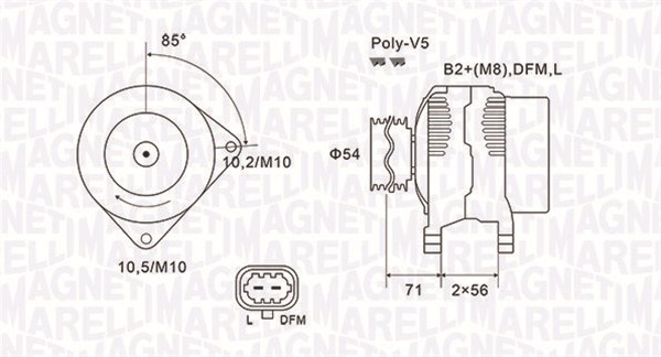 Alternator/Dynamo Magneti Marelli 063731960010