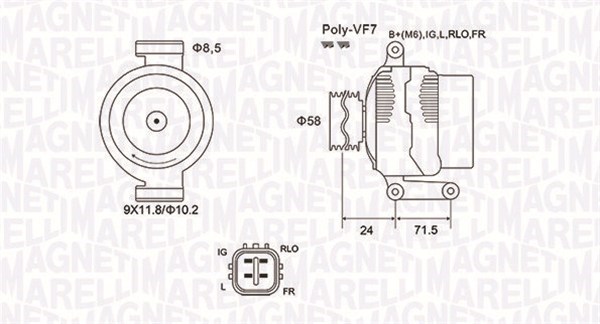 Alternator/Dynamo Magneti Marelli 063731965010