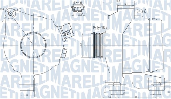 Alternator/Dynamo Magneti Marelli 063731966010