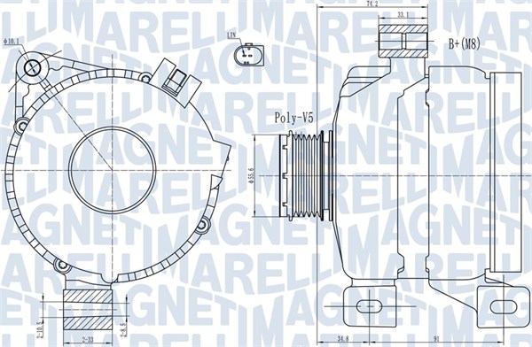 Alternator/Dynamo Magneti Marelli 063731967010