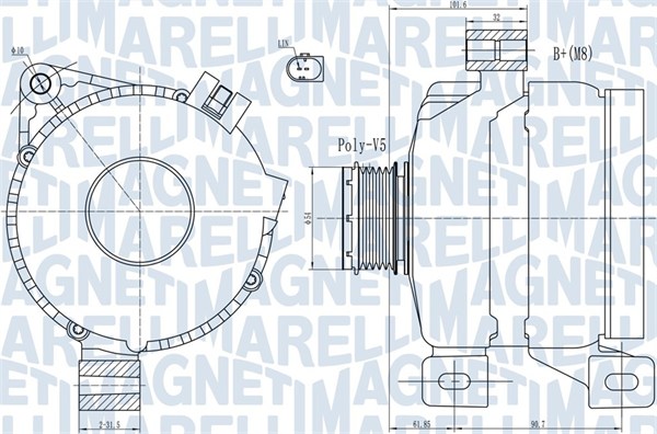 Alternator/Dynamo Magneti Marelli 063731968010