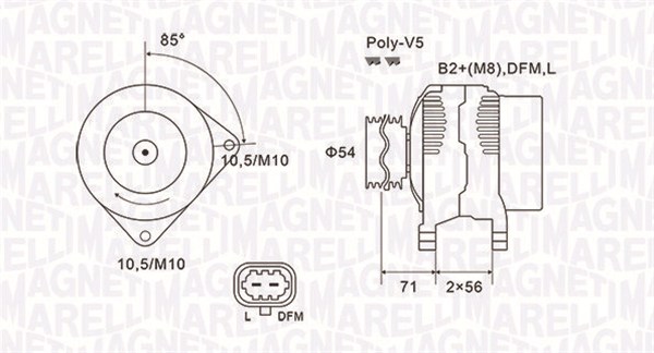 Alternator/Dynamo Magneti Marelli 063731973010