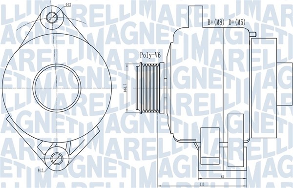 Alternator/Dynamo Magneti Marelli 063731995010