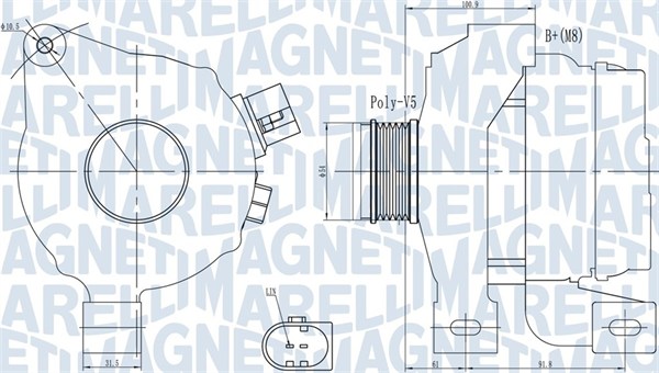 Alternator/Dynamo Magneti Marelli 063732001010