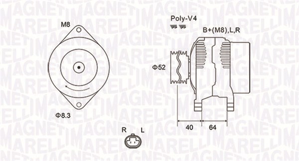 Alternator/Dynamo Magneti Marelli 063732023010