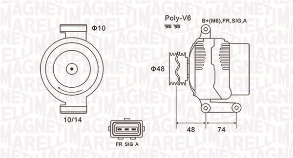 Alternator/Dynamo Magneti Marelli 063732034010