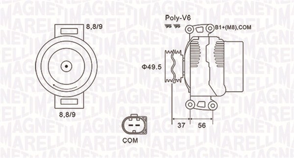 Alternator/Dynamo Magneti Marelli 063732038010