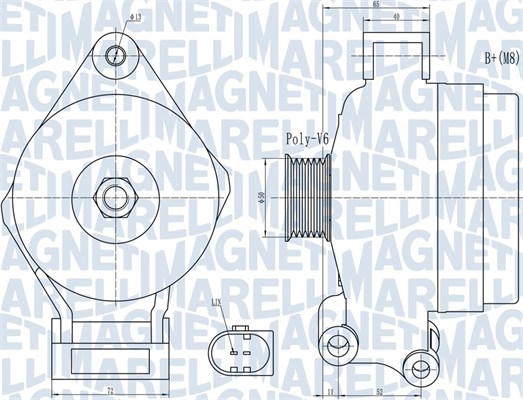 Alternator/Dynamo Magneti Marelli 063732044010