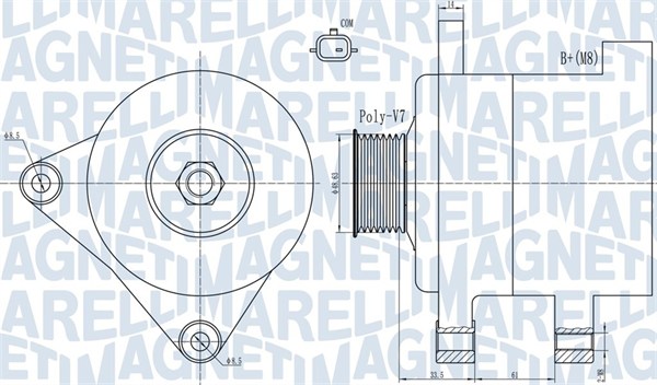 Alternator/Dynamo Magneti Marelli 063732101010