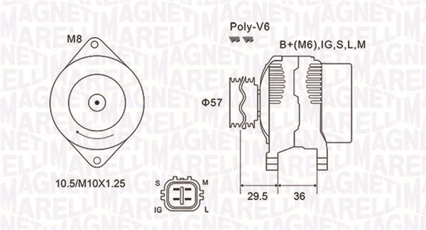 Alternator/Dynamo Magneti Marelli 063732102010