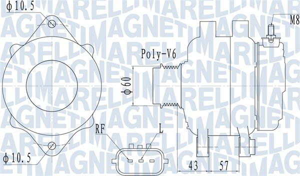 Alternator/Dynamo Magneti Marelli 063732122010