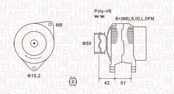 Alternator/Dynamo Magneti Marelli 063732126010