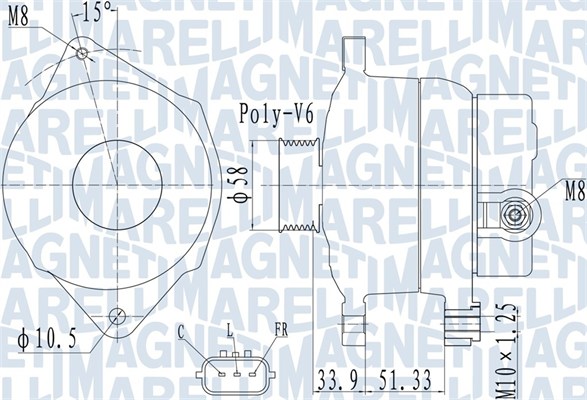 Alternator/Dynamo Magneti Marelli 063732138010