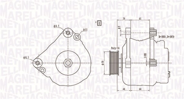 Alternator/Dynamo Magneti Marelli 063738290010