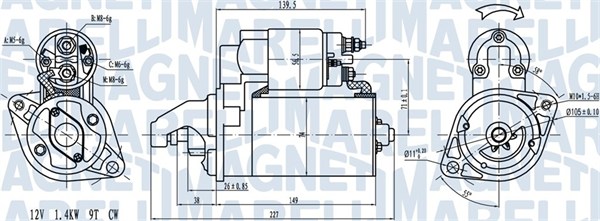 Starter Magneti Marelli 063721256010