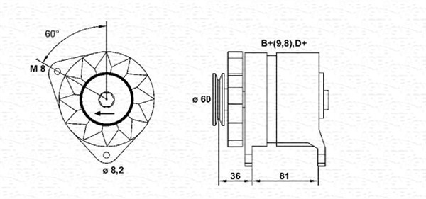 Alternator/Dynamo Magneti Marelli 944356118010