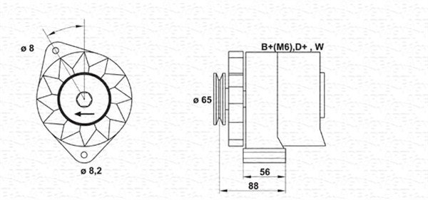 Alternator/Dynamo Magneti Marelli 943356408010