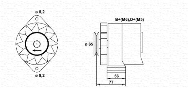 Alternator/Dynamo Magneti Marelli 943356502010