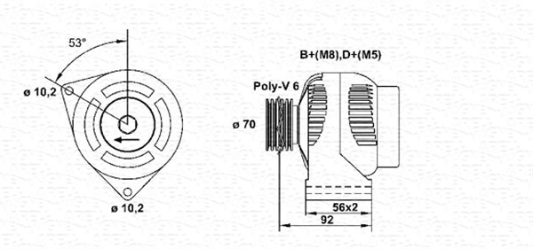 Alternator/Dynamo Magneti Marelli 943356576010