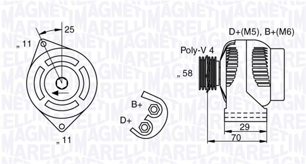 Alternator/Dynamo Magneti Marelli 063341702010