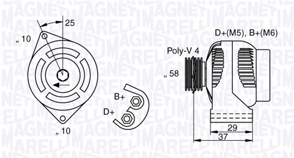 Alternator/Dynamo Magneti Marelli 063341658010