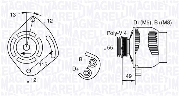 Alternator/Dynamo Magneti Marelli 063321715010