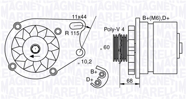 Alternator/Dynamo Magneti Marelli 063321747010