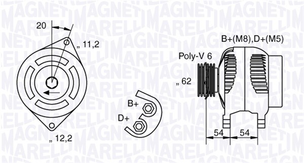 Alternator/Dynamo Magneti Marelli 063321807010