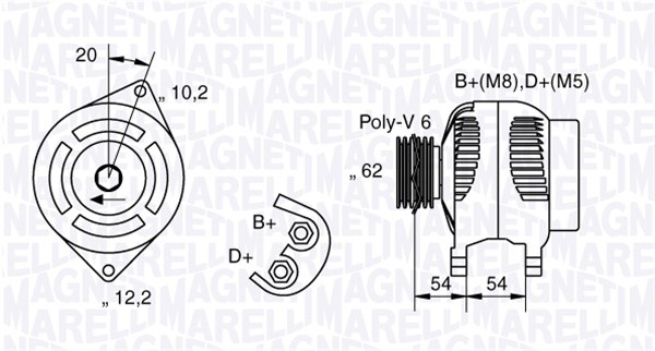 Alternator/Dynamo Magneti Marelli 063321729010