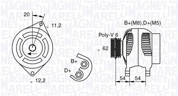 Alternator/Dynamo Magneti Marelli 063321858010