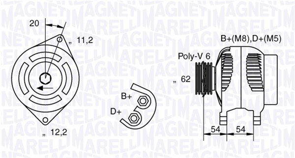 Alternator/Dynamo Magneti Marelli 063321860010