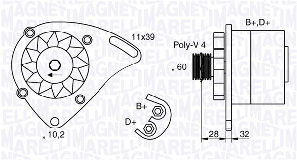 Alternator/Dynamo Magneti Marelli 063321760010