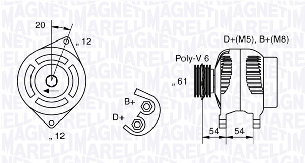 Alternator/Dynamo Magneti Marelli 063321833010