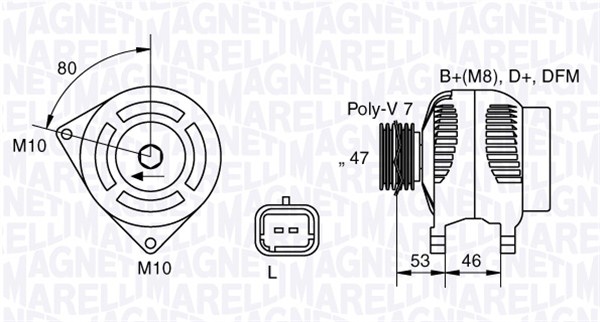 Alternator/Dynamo Magneti Marelli 063341734010