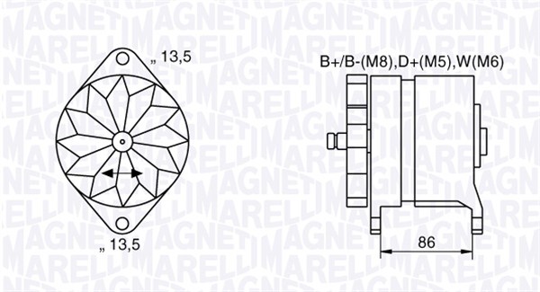 Alternator/Dynamo Magneti Marelli 063536895380