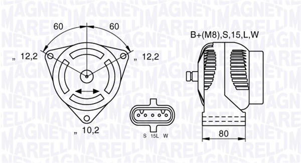 Alternator/Dynamo Magneti Marelli 063535255010