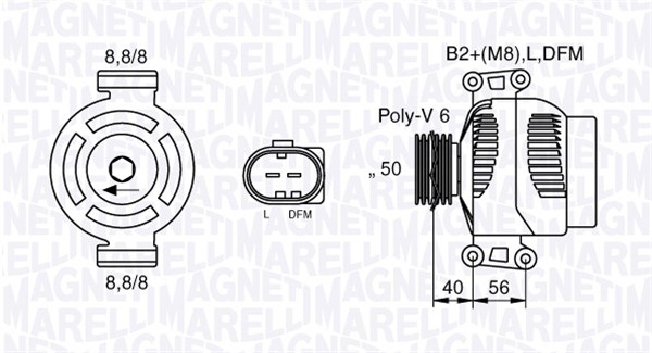 Alternator/Dynamo Magneti Marelli 063536250020