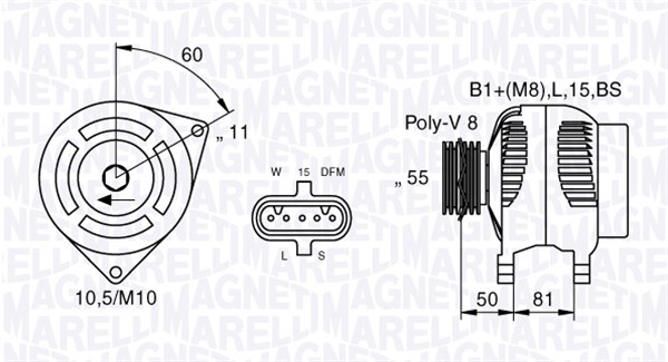 Alternator/Dynamo Magneti Marelli 063536550050