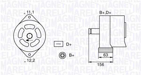 Alternator/Dynamo Magneti Marelli 063320025010