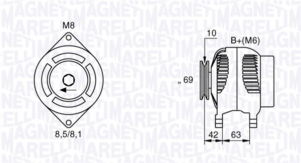 Alternator/Dynamo Magneti Marelli 063532620010