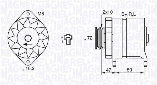 Alternator/Dynamo Magneti Marelli 063532621010