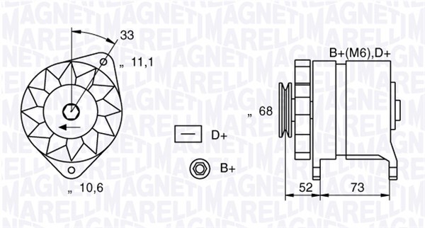 Alternator/Dynamo Magneti Marelli 063321154010