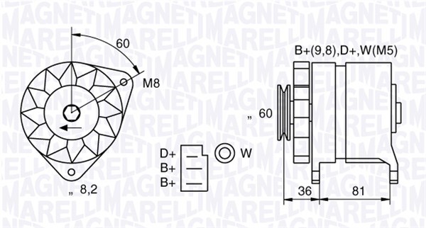 Alternator/Dynamo Magneti Marelli 063731227010