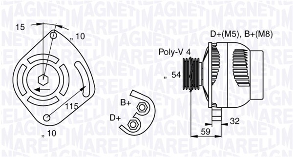 Alternator/Dynamo Magneti Marelli 063377001010