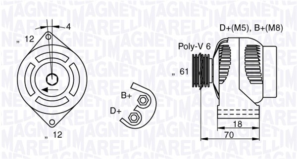 Alternator/Dynamo Magneti Marelli 063730029010