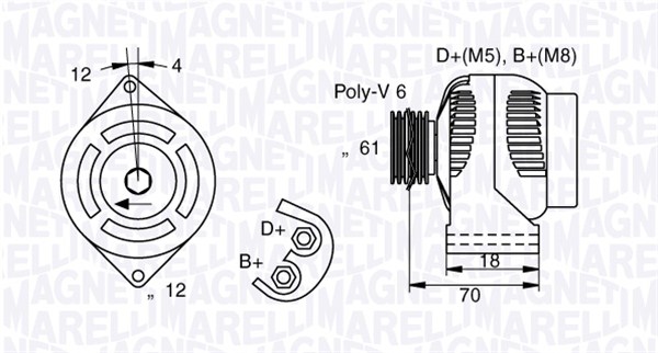 Alternator/Dynamo Magneti Marelli 063377005010